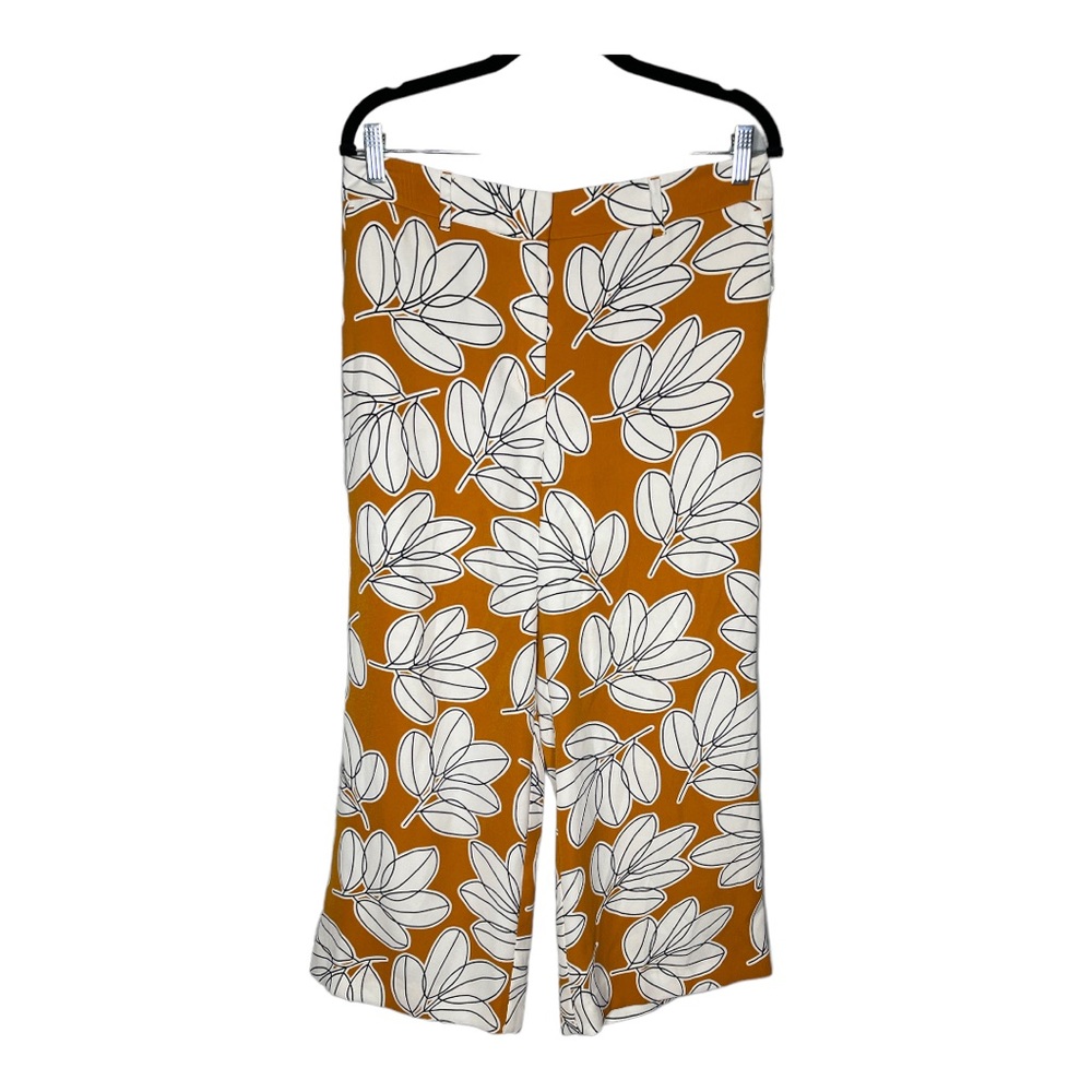 Ann Taylor Floral Mid-Calf Wide Leg Trousers | 6